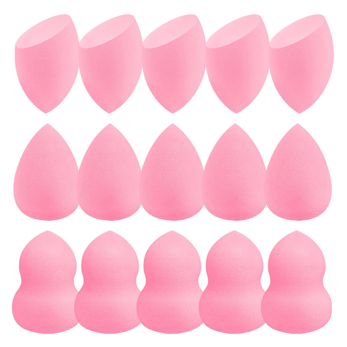 QSdywlyd front packaging showing 15 pink sealed sponges, hygienic and convenient