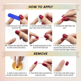 Qsnidy nails worn on hands in lifestyle scene for polished look