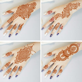 QSTOHENA stencil applied on hand demonstrating precision and smudge-free application