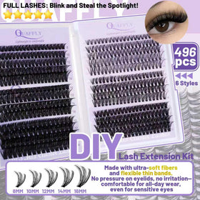 QUAFFLY tweezers brush and bond displayed to show precise application tools