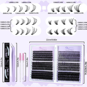 QUAFFLY finished fluffy cat-eye lashes showcasing lift and dramatic effect
