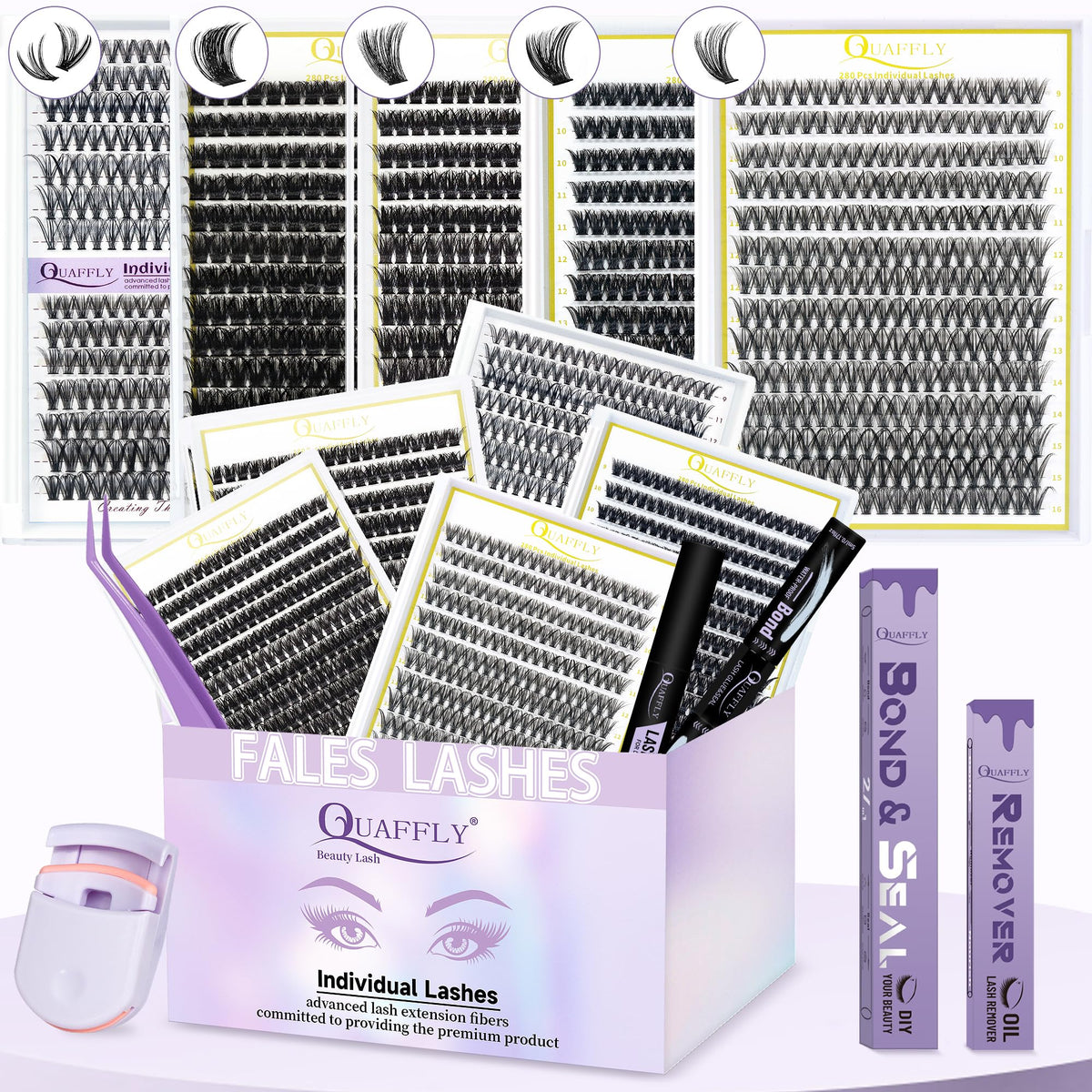 QUAFFLY front packaging showing full kit and organized case for easy storage