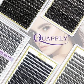 QUAFFLY product label and ingredient list emphasizing gentle, hypoallergenic adhesive