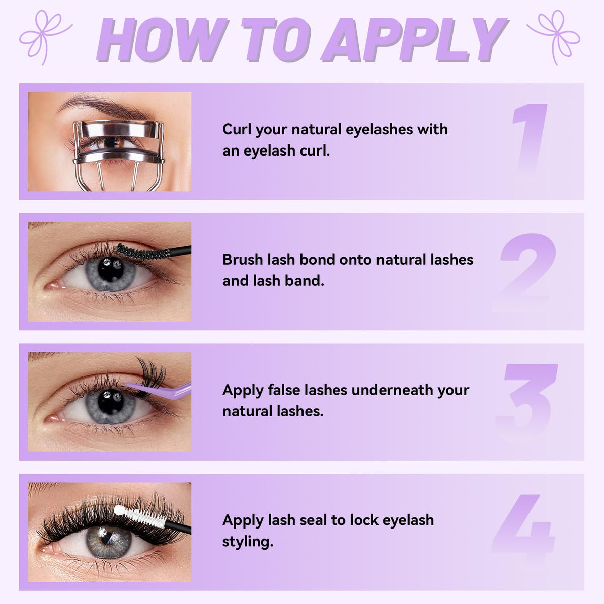QUAFFLY finished lifestyle look showing styled lashes enhancing eye shape