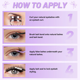QUAFFLY finished lifestyle look showing styled lashes enhancing eye shape