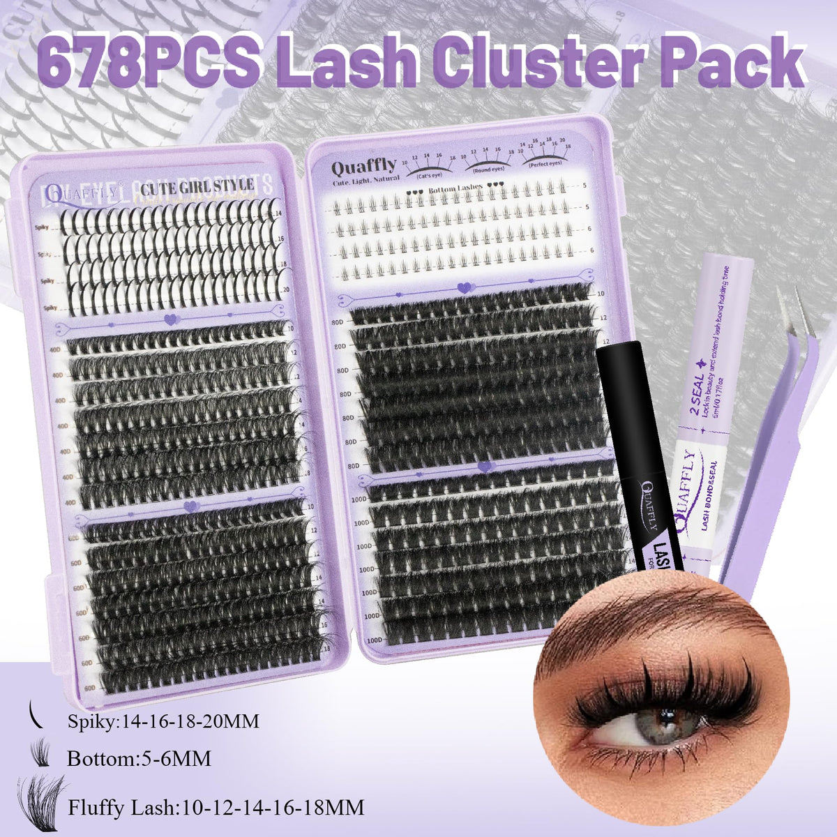 QUAFFLY spike cluster detail emphasizing textured volume for dramatic definition