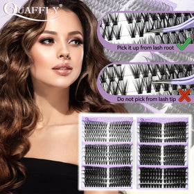 QUAFFLY six style samples fanned out to compare natural to volume options