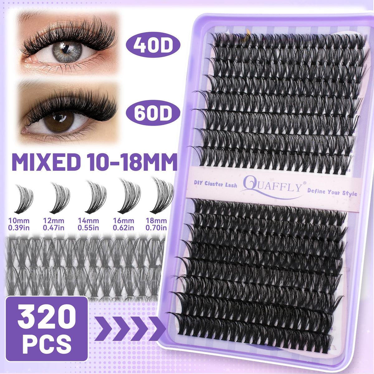 QUAFFLY complete tool set laid out for seamless DIY lash application and removal