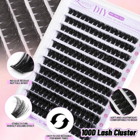 QUAFFLY tweezers and dual brushes aiding precise lash application
