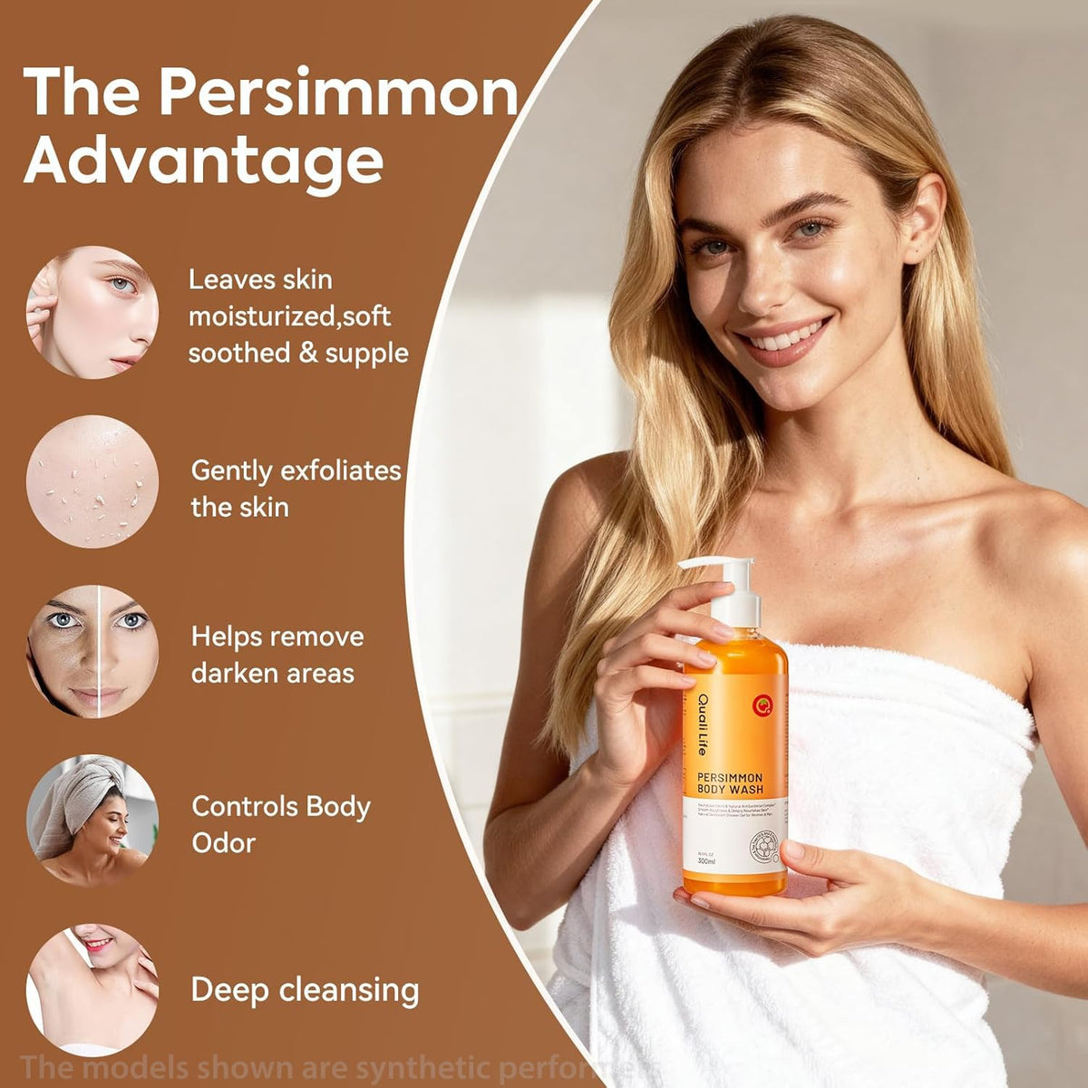 Hand holding QualiLife 10 fl oz bottle to show size and concentrated value