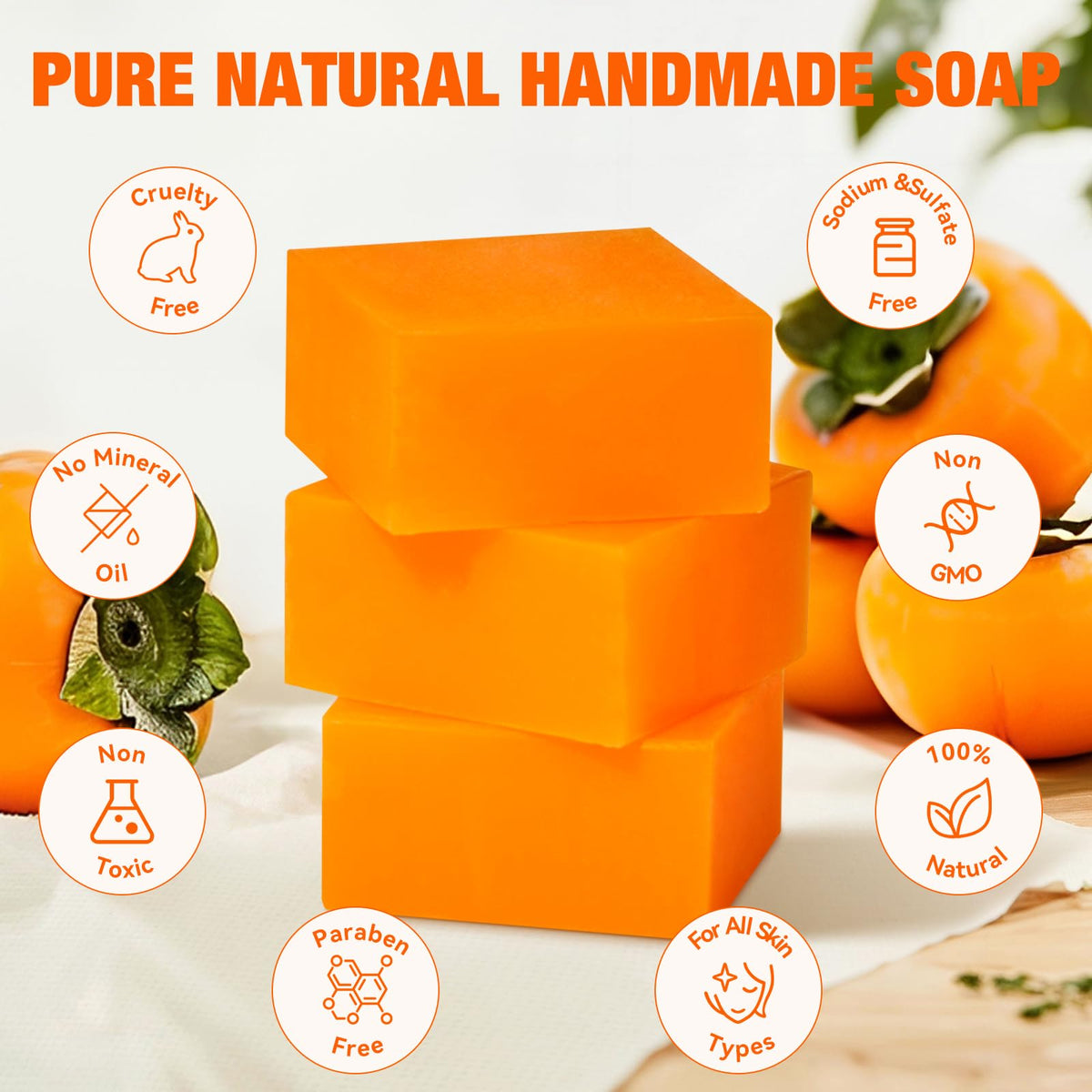 QualiLife soap held in hand to show real size and easy daily use