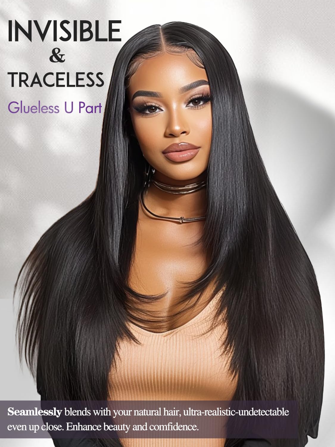 Quantum Love back view highlighting 24-inch length and tapered layers for movement
