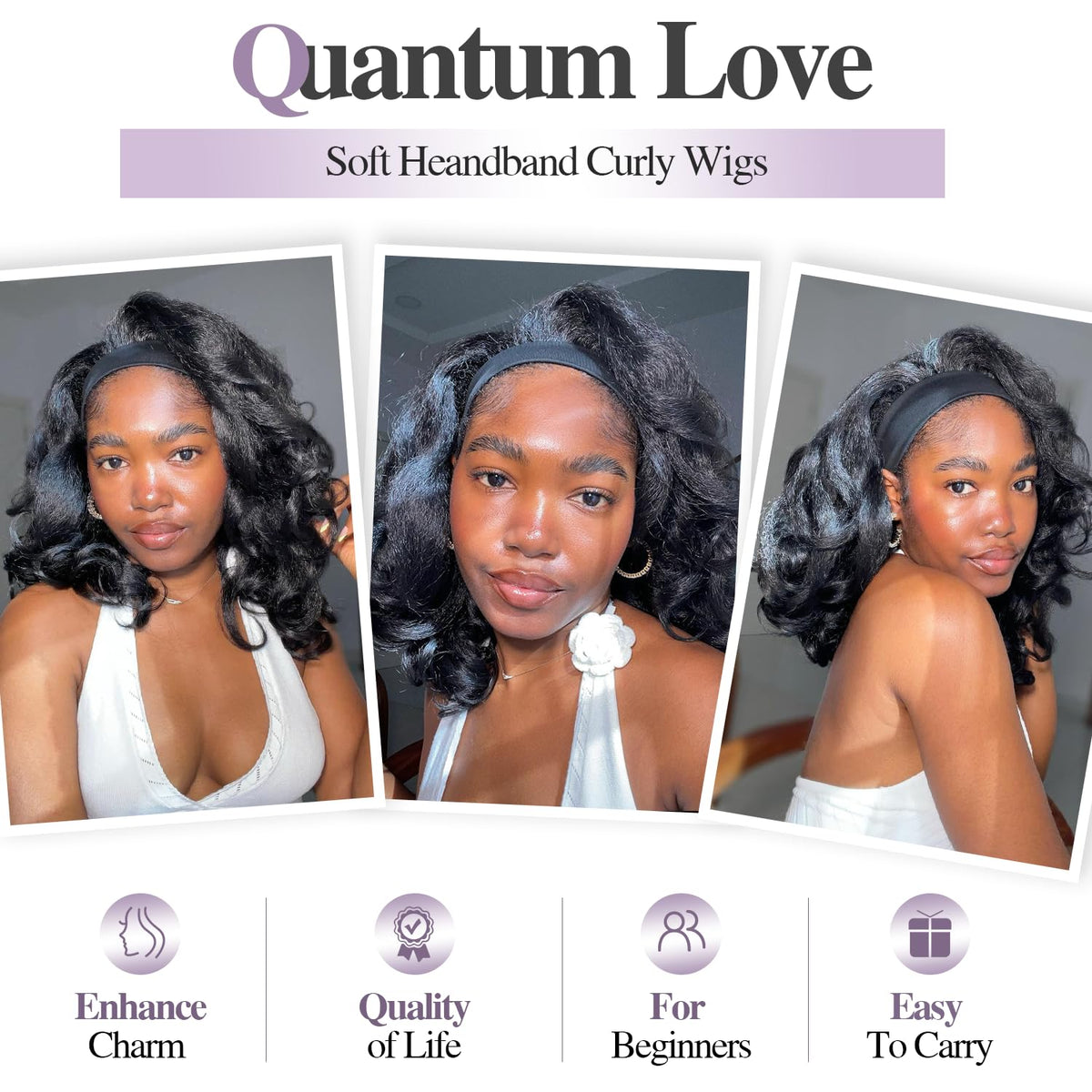 Quantum Love curly ends detail highlighting soft, tangle-resistant curls