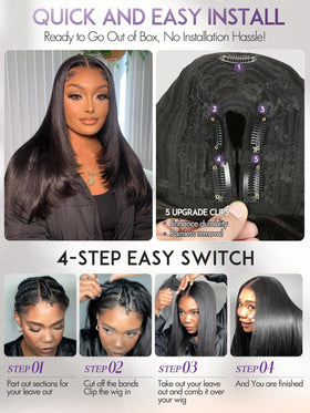 Quantum Love demonstration of clip-in application for quick, beginner-friendly styling