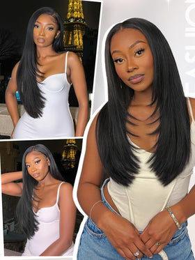 Quantum Love lifestyle image wearing wig outdoors creating a natural everyday look