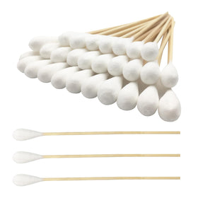 Quanzhou Chenchenchen front packaging showing 100-piece large cotton swabs and product benefit