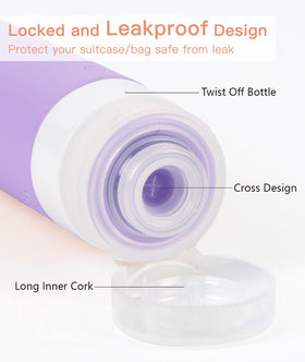 Quatish cap close-up showing patented cross-orifice and secure seals, leak protection