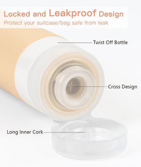 Quatish close-up of cap and three-layer seal demonstrating leakproof protection