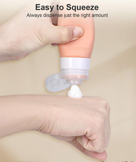 Quatish cream jar open with spatula for mess-free transfer benefit