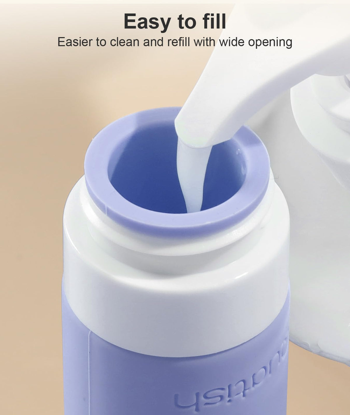 Quatish bottles in a shower caddy demonstrating practical in-bath use, travel convenience