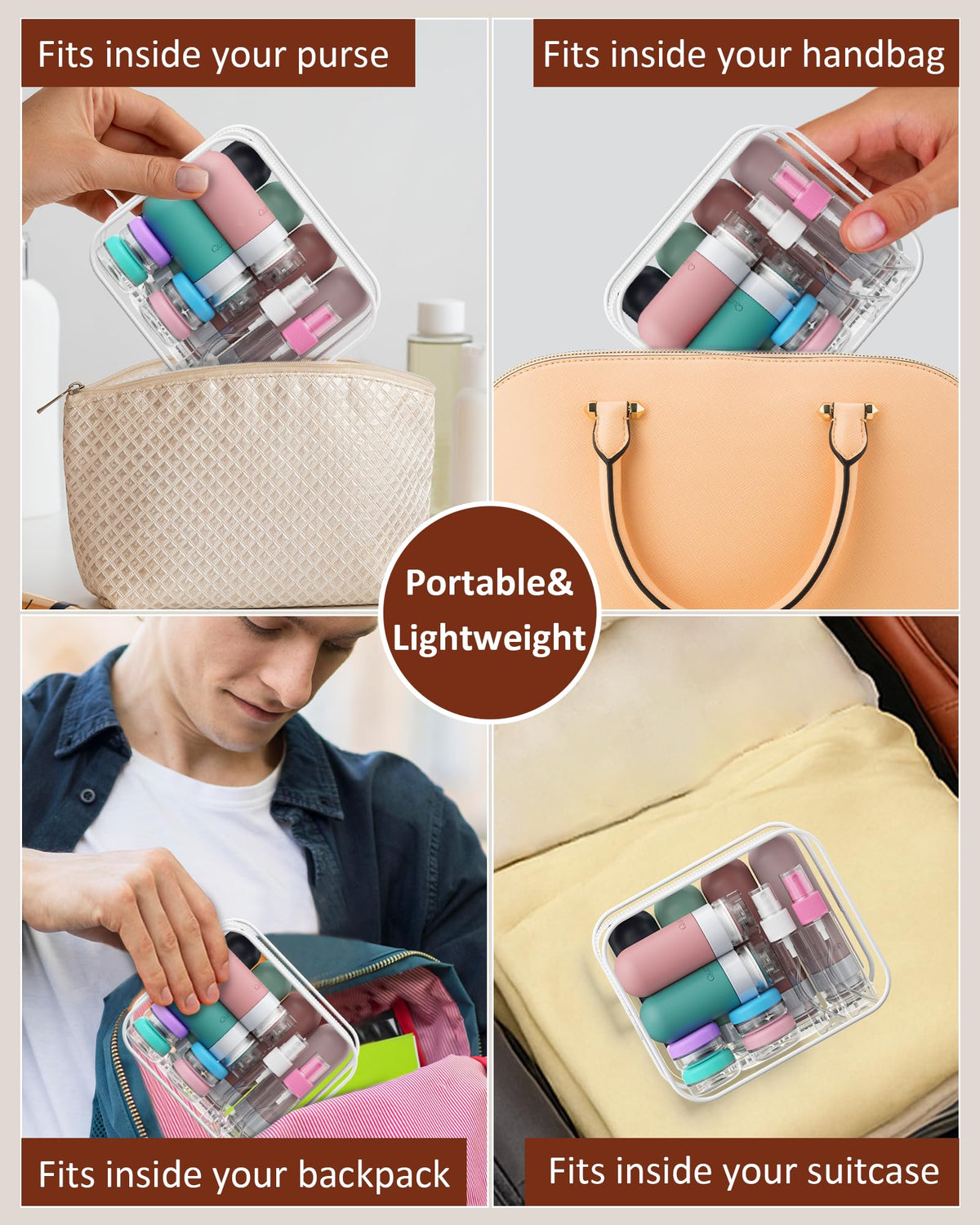 Quatish kit in a carry-on suitcase showing tidy packing and travel readiness