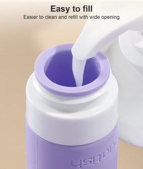 Quatish toiletry bag open layout organizing bottles and jars for neat packing