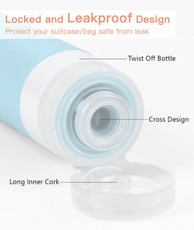 Quatish close-up of the three-layer lid and cap, showing the patented sealing for reliable travel