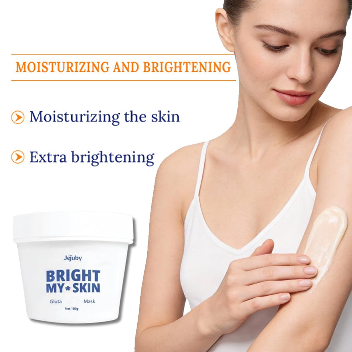 Quatrel Jejuby gluta rice clay mask paste detail showing gentle cleansing benefit