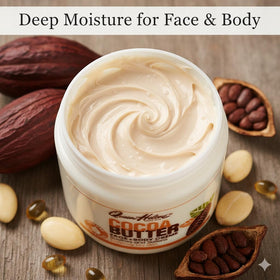 Queen Helene applied to face illustrating non-greasy, smooth finish