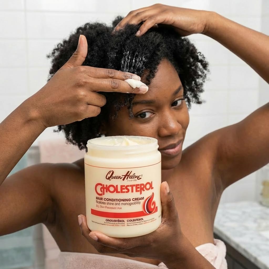 Queen Helene open jar with cream highlighting easy scoopable formula