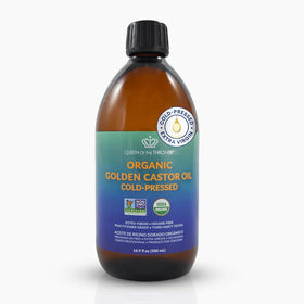 QUEEN OF THE THRONES front bottle showing organic castor oil benefits