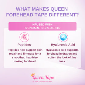 Queen Tape application demo on forehead illustrating secure overnight placement