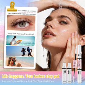QUEWEL eyelash cluster being applied showing easy placement