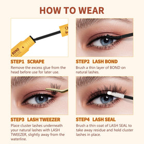 QUEWEL before and after eye comparison, visible lift and fuller lash look