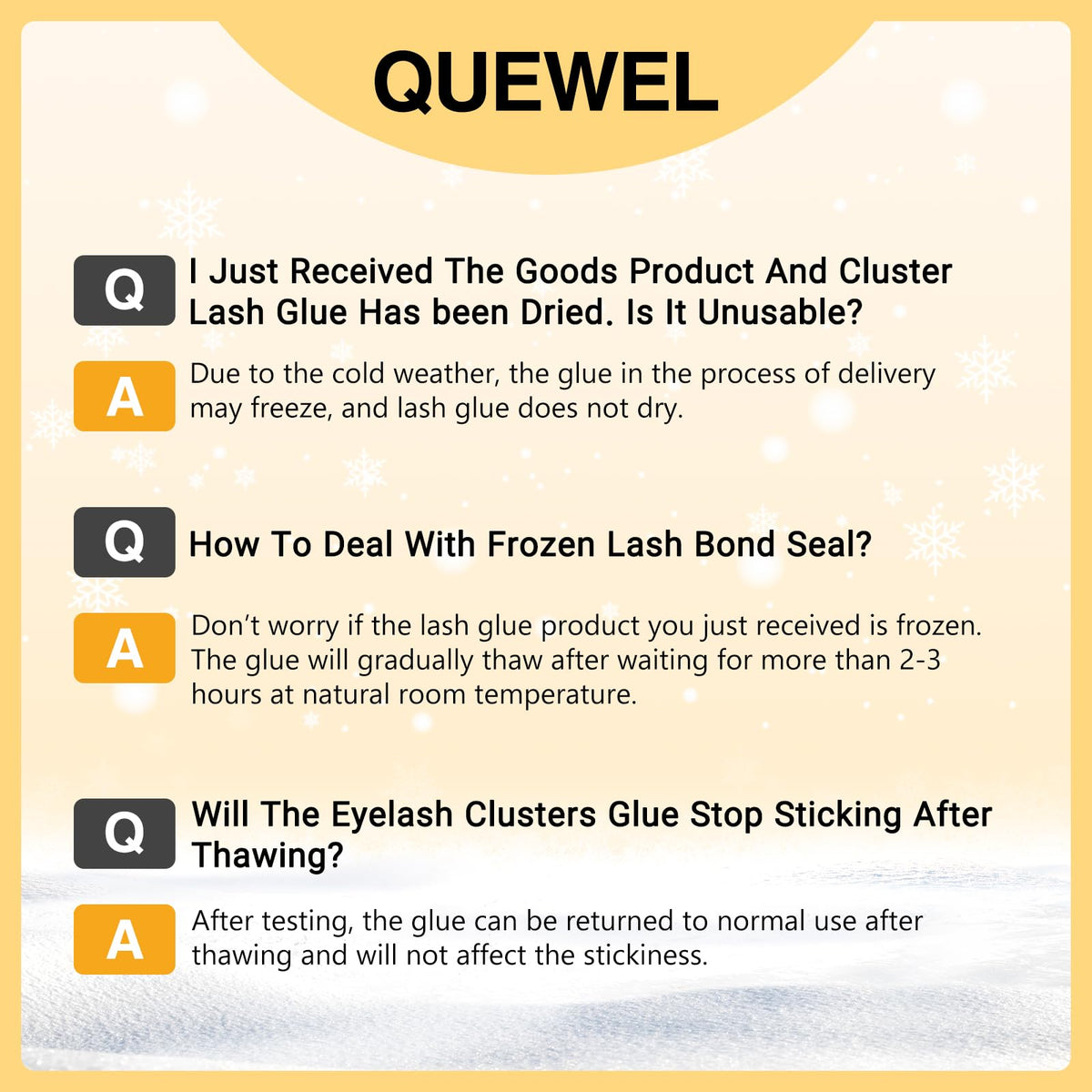 QUEWEL cluster lash application in hand for precise placement