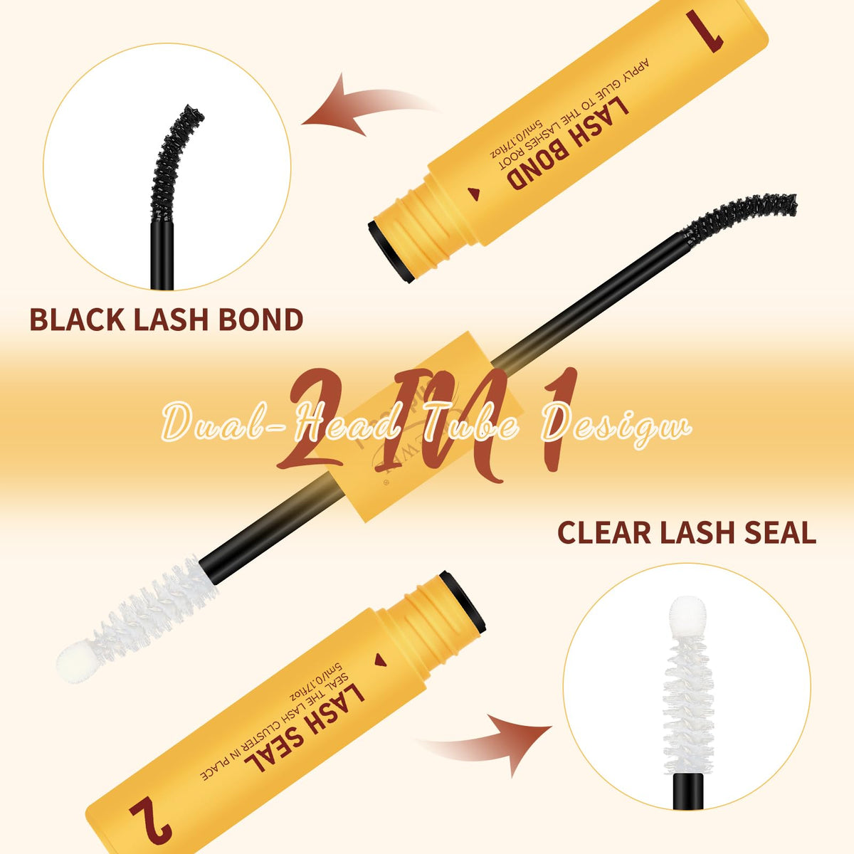 QUEWEL double-ended tube close-up, dual-function design for quick application