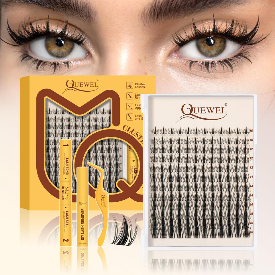 QUEWEL front packaging showing kit contents and benefits