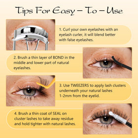 QUEWEL kit staged on vanity to show ready-to-use DIY lash setup