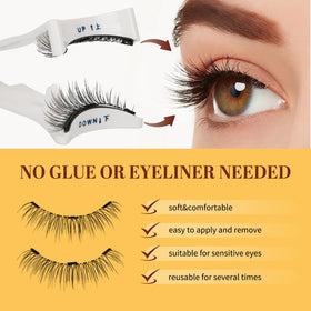 QUEWEL lashes worn for evening look adding subtle volume