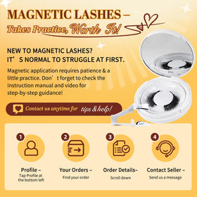 QUEWEL small magnetic box open with mirror for compact storage