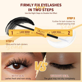 QUEWEL seal brush tip detail smoothing and locking cluster lashes in place