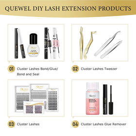 QUEWEL travel-ready packaging flatlay for convenient portability