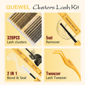 QUEWEL tweezers and applicator tools for accurate cluster placement