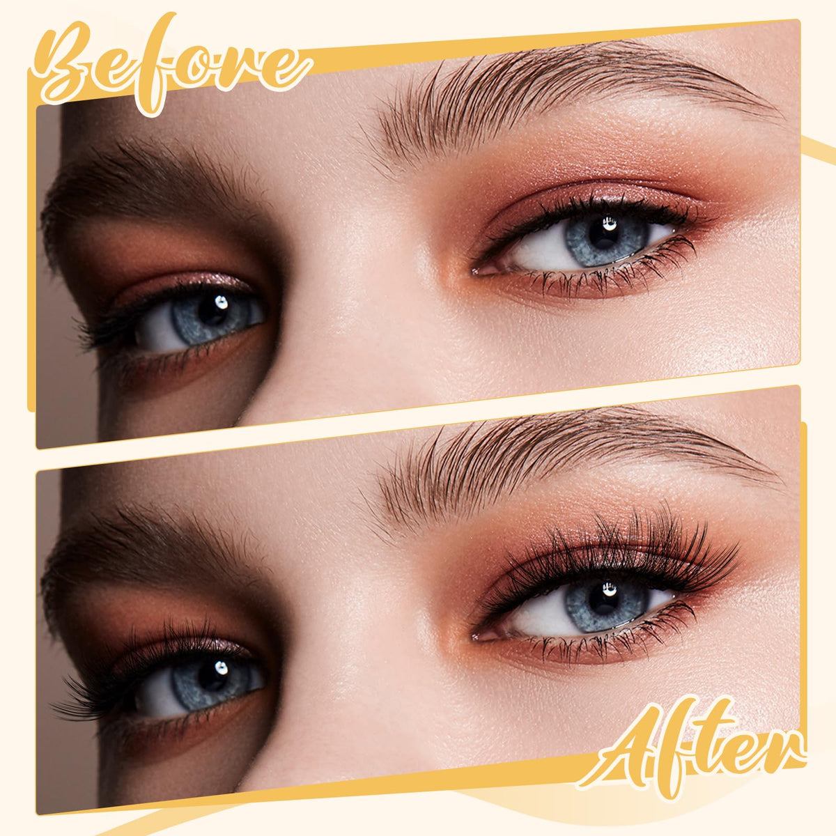 QUEWEL vanity lifestyle application scene showing at-home lash styling benefit