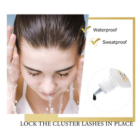 QUEWEL worn lashes lifestyle shot showing waterproof hold