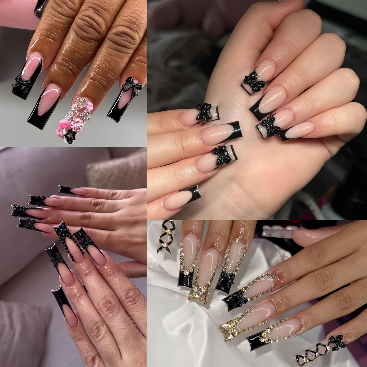 Quezadyl charms applied on gel nail during application for long-lasting hold