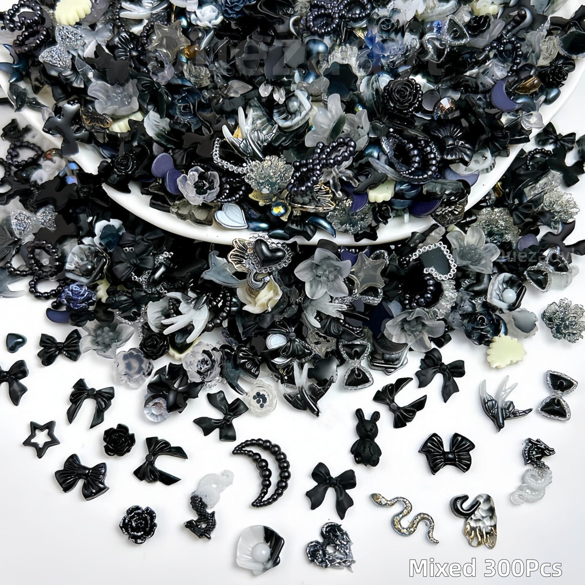Quezadyl star and moon charm detail illustrating delicate shapes and contrast