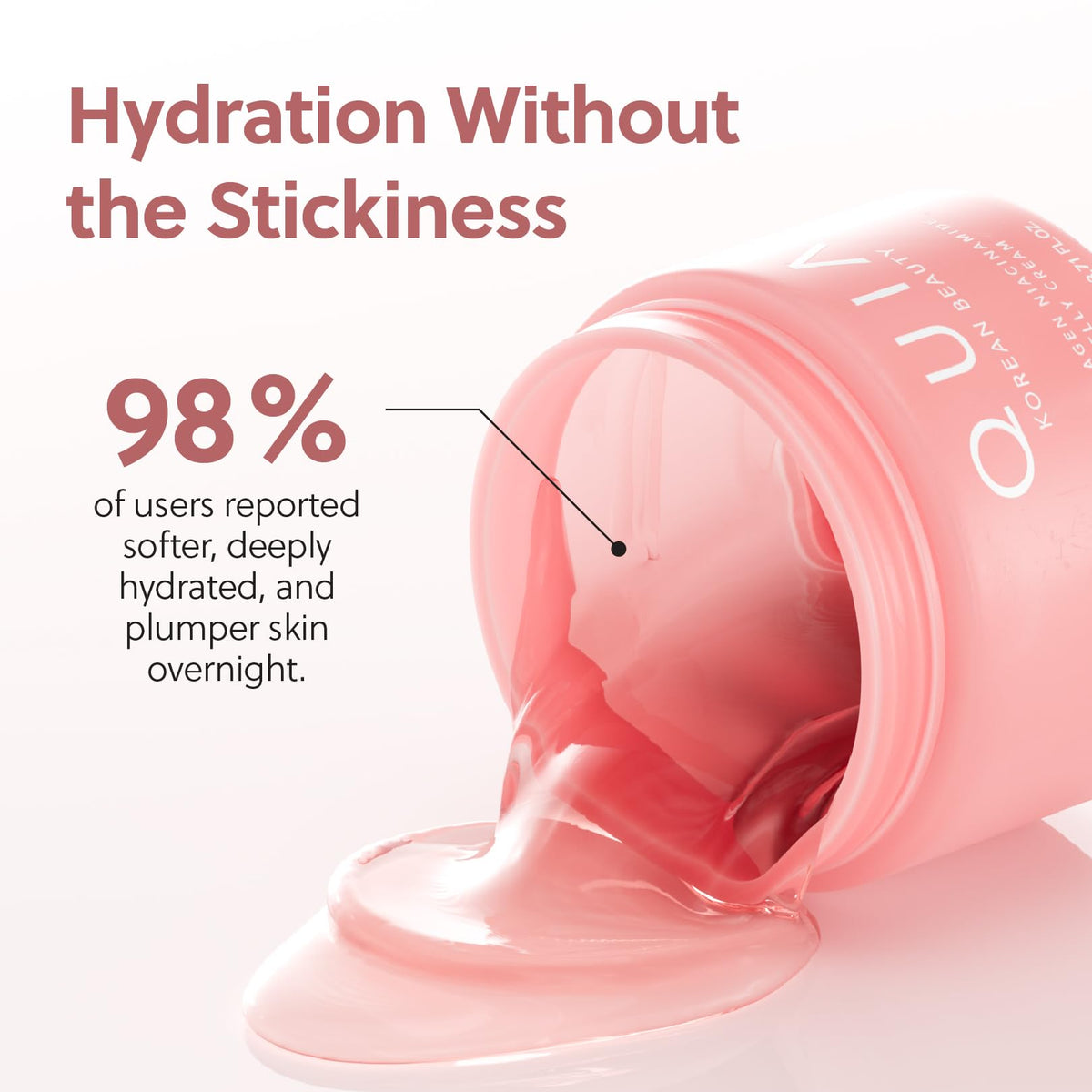 QUIA Beauty label close-up showing ingredient transparency and safety benefit