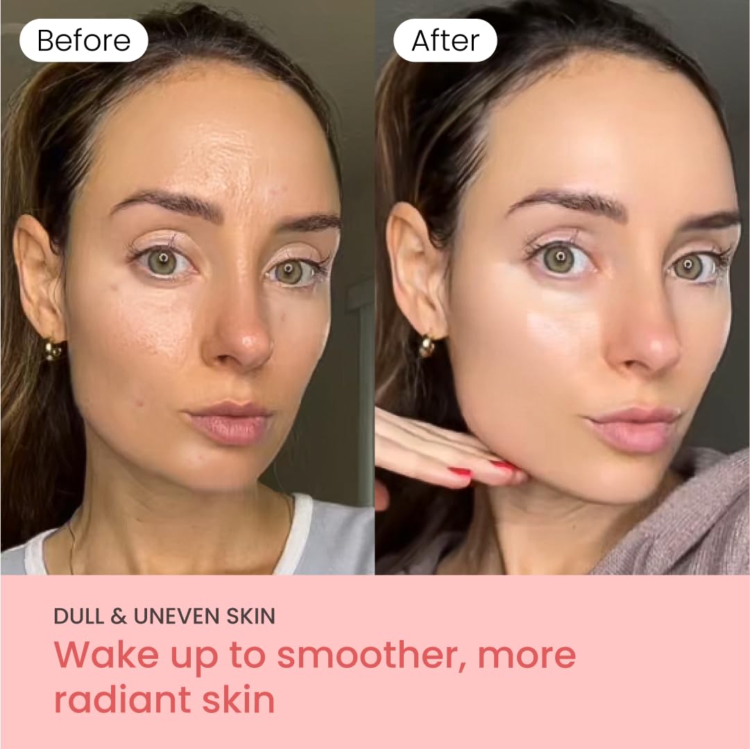 QUIA Beauty model applying thin layer on face demonstrating ease