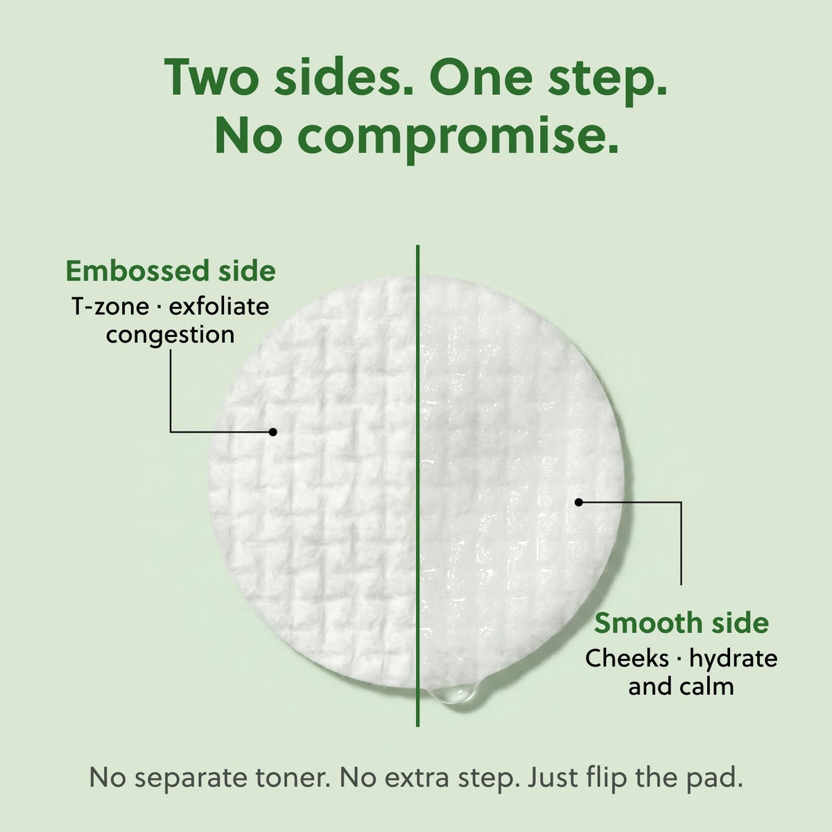 QUIA embossed texture closeup demonstrating gentle exfoliation benefit